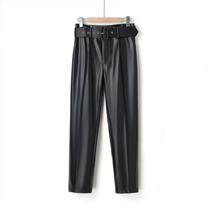 Pantalon en cuir blanc OEM pour homme, respirant, séchage rapide, léger, prix de gros, taille haute avec ceinture - Product Image 1