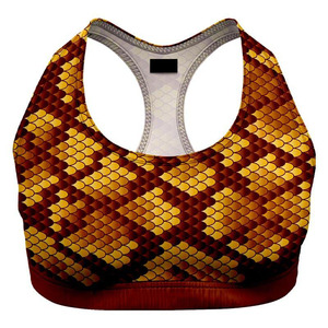 Sujetador deportivo cómodo para mujer con sublimación, personalizable con estampado, para yoga, ejercicio atlético, espalda cruzada, con almohadillas extraíbles, fitness - Product Image 2