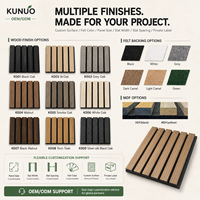 Panneaux muraux acoustiques modernes en lattes de bois, panneaux décoratifs Akupanel, noyau en MDF, revêtement insonorisant, écologique, pour salle, cinéma maison