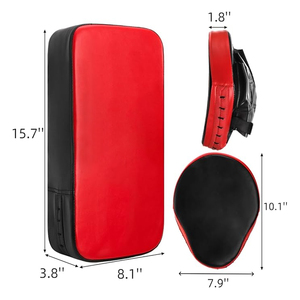 Ensemble de pads de frappe et de cible en mousse rouge et cuir pour l'entraînement de boxe, respirant et souple - Product Image 2