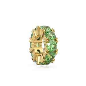 Colgante Redondo de Oro Italiano de 14k con Peridoto, Colgante de Rueda de Olivino Verde, Soporte para Colgante Redondo, Piedra Redonda Eternity, Piedra de Nacimiento de Agosto - Product Image 1