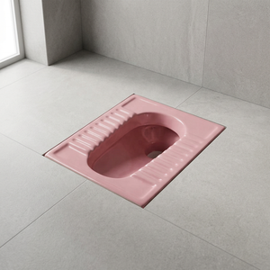 Red White Porcelain Squatting <b>Pan</b> Stylish Double Color <b>Ceramic</b> Sanitary Ware For Bathroom WC Export Quality - Product Image 6