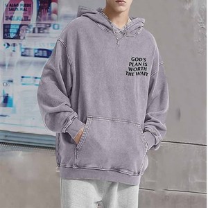 Sweat à capuche universitaire personnalisé avec broderie en chenille et sergé, motif 'Le Plan de Dieu vaut la peine', pour tenue de supporter universitaire, Fabricant OEM - Product Image 5
