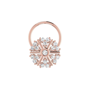 SOLITAIREKART 0.1 Carat VS-SI Clarity Brilliant HI Color Diamond Nose Pin Fine Piercing Jewelry - Product Image 2