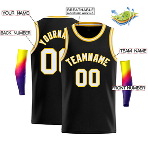 Camiseta <span class=keywords><strong>de</strong></span> <span class=keywords><strong>Baloncesto</strong></span> al Por Mayor a Precio Económico, Negra, <span class=keywords><strong>de</strong></span> Malla, con Estampado Sublimado, Unisex, para Adultos, Transpirable, <span class=keywords><strong>de</strong></span> Poliéster, con Nombre del Equipo 00 - Product Image 2