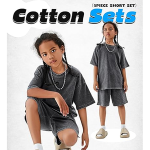 2026 Best Selling Custom Logo Unisex Summer Casual Sportswear Set Wholesale 2-Piece Short Suits Knitted 100% Cotton Quick Shirt - Product Image 4