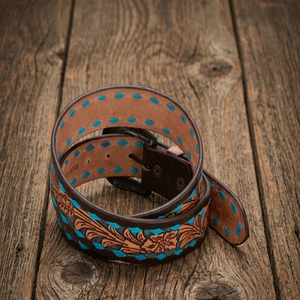 Premium Hand Tooled Leather <b>Belts</b> Artisan Crafted Full Grain <b>Western</b> Leather Tooling <b>Belts</b> for <b>Men</b> and Women Wholesale Supply - Product Image 2