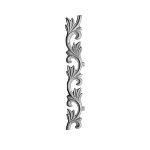 Classic Vintage Cast Iron Railing Border Element with <b>Repeating</b> Acanthus Leaf and Scroll Wave Motifs for Architecture - Product Image 3