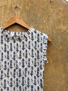 Robe maxi imprimée à la main, robe en coton imprimée à la main, robe tissée ajustable pour femmes, cadeau pour elle - Product Image 2