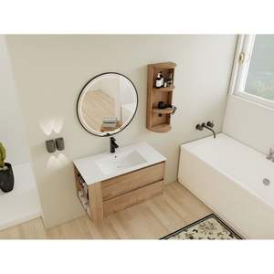 2-Soft Close Drawer 36 pollici a parete lavello da bagno lavello portaoggetti mobile combinazione (KD-imballaggio) 00612IMO-05536IMO - Product Image 6