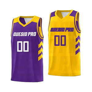 Maillot de basket-ball de qualité supérieure, léger, à séchage rapide, impression de logo personnalisée, maillot de sport réversible, sublimation, broderie - Product Image 1