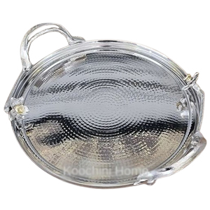 Aluminum Silver Color Food <b>Serving</b> <b>Dish</b> <b>Set</b> Of Two Irregular Shape Sweets Dates <b>Serving</b> <b>Dish</b> Creative For Home Usage - Product Image 5