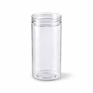 Custom Clear PET Plastic Cylinder <b>Jar</b> 430ml Wide Mouth Food Storage Candy <b>Cookie</b> Packaging <b>Jar</b> Vietnam Factory - Product Image 1