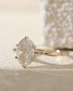 Arin Lab Grown Diamond CVD avec IGI 2.52ct F VVS-VS Brilliant Cut 14k Yellow Gold Fashion Jewelry Rings for Girls - Product Image 3