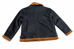 Veste en cuir de qualité supérieure pour homme avec fermeture éclair et doublure en fourrure confortable pour la chaleur hivernale, veste de style universitaire - Product Image 4