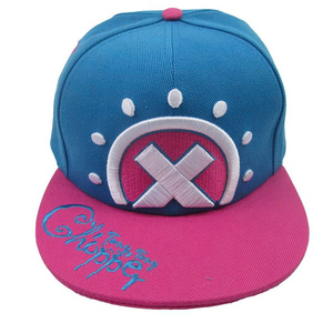 Gorra Chopper One Piece Snapback Azul Rosa con Logotipo Bordado Unisex Ajustable de 6 Paneles en Sarga - Product Image 1