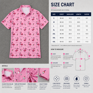 Polo de Golf con Cierre de Cremallera de un Cuarto para Hombre y Mujer, Estampado Floral, Manga Larga, Protección UV, Secado Rápido, Elástico - Product Image 6