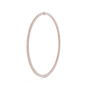 Exquisito Collar de Diamantes Cultivados en Laboratorio con Corte Esmeralda de 24 Quilates para Mujer, Oro de 10k, Certificado IGI, Claridad EF, Joyería Fina, Collar Tipo Tenis - Product Image 4