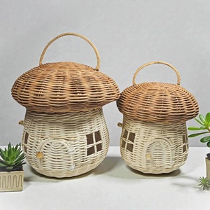 Sac en rotin tendance pour bébés et tout-petits, panier tressé naturel de grande qualité, petits paniers de rangement - Product Image 1