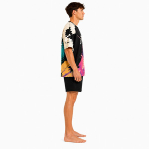 เสื้อยืดโอเวอร์ไซส์ทรงหลวมไหล่ตก ผ้าฝ้ายพรีเมียม ระบายอากาศได้ดี น้ำหนัก 240 กรัม สำหรับผู้ชาย สไตล์สตรีทแวร์ รับผลิตเสื้อยืดแบรนด์ส่วนตัว - Product Image 3