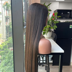 Single Donor Human Hair Wig High Quality Beautiful Human Hair Vietnamese Raw HD <b>Lace</b> Bone Straight Natural <b>Black</b> Color - Product Image 5