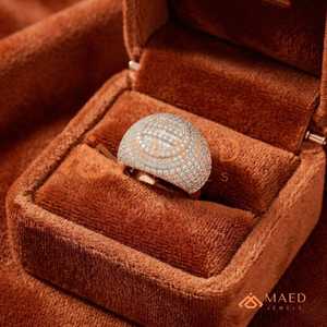 Rose Gold Football Moissanite <b>Ring</b> for Men <b>Iced</b> Out Hip Hop Luxury Championship Statement Jewelry Gift <b>Ring</b> - Product Image 4