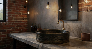 Luxury Black Hammered Copper Durable High Standard Quality Vessel Sink Handmade Home Use Bathroom Wash <b>Basin</b> for Modern Vanity - Product Image 4