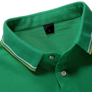 <b>Men's</b> <b>Green</b> Short Sleeve <b>Polo</b> <b>Shirt</b> Solid Color Cotton Pique Knitted Casual Breathable Stand Collar Design <b>Polo</b> <b>Shirt</b> - Product Image 6