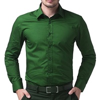 Kemeja Pria Lengan Panjang Kancing Kerah Model Formal Bahan Katun 100% Berkualitas Tinggi untuk Musim Panas Kasual Cepat Kering