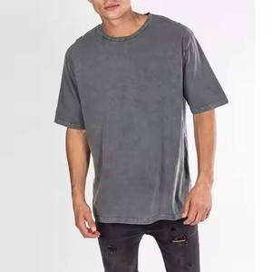 T-shirt Homme Col Rond 100% Coton Style Formel Ample 230 g/m² Tricoté Peigné Personnalisable Épaules Tombantes En Gros En Stock - Product Image 4