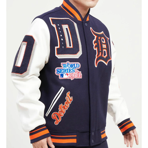 Veste Letterman personnalisée d'hiver, résistante au vent, avec broderie, patchwork de lettres, en polaire épaisse, style streetwear unisexe, avec poignets côtelés - Product Image 2