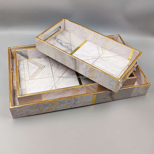 Plateau de service en bois tendance, haute qualité, fait à la main, émaillé, plateaux personnalisés imprimés, écologiques, design moderne et luxueux, 100 pièces - Product Image 2