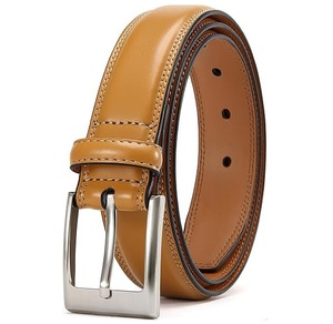 Cinturón de Vestir Formal para Hombre de Alta Calidad 2026, Cinturón de Cuero Genuino Elegante con Hebilla de Aleación y Logotipo Personalizado, Accesorios para Hombre - Product Image 1