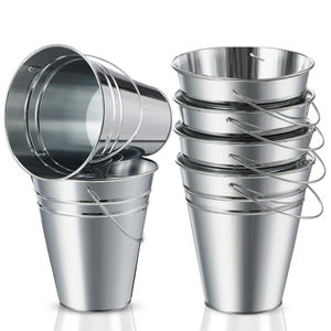 Cubos Metálicos Galvanizados de Plata de Calidad Exclusiva, Cubos Pequeños de Metal para Recuerdos de Fiesta, Decoración de Bodas, Dulces y Manualidades en Oferta - Product Image 6