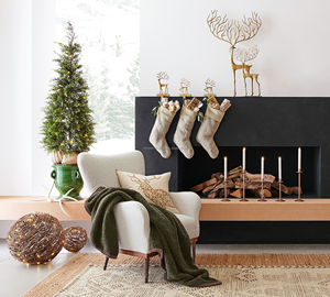 Decoración de aluminio con acento moderno para el hogar de alta calidad, recién llegado, escultura combinada dorada de Reno esculpido en oro negro - Product Image 5