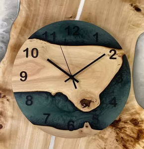 Amazing Quality Wood & Resin Wall <b>Clock</b> With Numbers Top Selling Epoxy Resin and Wood Wall <b>Clock</b> Home - Product Image 1