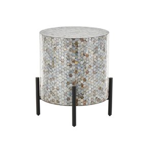 Arabic Custom Mother of Pearl Inlay Accent Table MDF Bedside Nightstand Luxury End Table Decorative Bedroom Living Room - Product Image 1