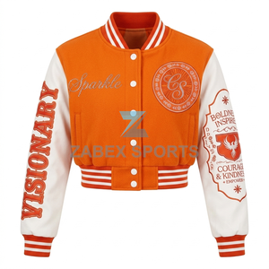 Custom <b>Men's</b> Regular Premium Eco-Friendly Windproof Varsity Letterman <b>Jacket</b> Polyester/Cotton Streetwear by Zabex Sports - Product Image 1