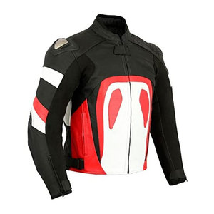 Professional <b>Men's</b> Motorcycle Faux Leather <b>Jacket</b> CE Armored Breathable Racing Protective Gear Motorbike Riding Stand Collar - Product Image 2