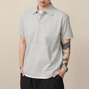 Camisa de Verano de Nuevo Estilo con Botones y Efecto de Dos Piezas para Hombre, Manga Corta, Casual, Sólida, Transpirable, Tejida, 100% Personalizable con Impresión Frontal - Product Image 2
