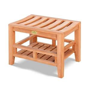 Banc de douche en teck fabriqué en Indonésie - Product Image 1