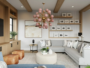 Lámpara de Techo Moderna Estilo Sputnik de Latón, Estilo Vintage, LED Regulable, Luz Blanca Cálida, Cuidado para la Vista, para Sala de Estar - Product Image 6