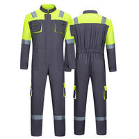 Combinaisons de travail de sécurité personnalisées à manches longues en polyester/spandex de haute qualité pour le secteur maritime, respirantes, pour le printemps et l'automne, résistantes à l'huile