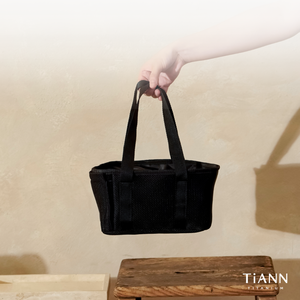 Sac à bento portable TiANN à double ouverture latérale, résistant à l'eau et durable, pour boîtes à bento japonaises - Product Image 1