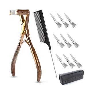 Pince à extensions de cheveux arc-en-ciel avec peigne et clips, kit d'outils en acier inoxydable pour l'installation de micro-anneaux, extensions de cheveux robustes - Product Image 5