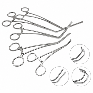 Ensemble de pinces vasculaires aortiques 5 pièces en acier inoxydable, pinces d'exclusion, instruments chirurgicaux cardiovasculaires certifiés CE - Product Image 1