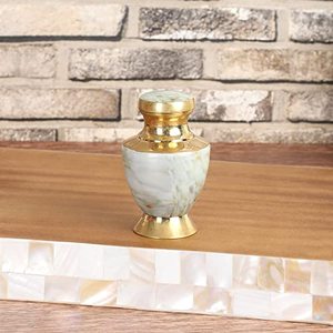 Distinctive Brass Adult Cremation Tribute Funeral Urn <b>Memorial</b> <b>Keepsake</b> Holder Featuring Premium Secure Top Finish - Product Image 5