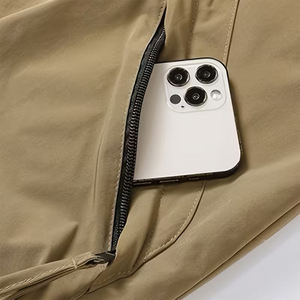 LUXE ATTIRE INDUSTRY Blouson Bomber Homme en Satin Noir Écologique, Fermeture Éclair, Col et Poignets Côtelés, Décontracté, pour l'Extérieur, Vêtement d'Automne - Product Image 3