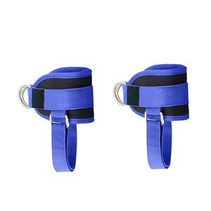 Bandes de résistance élastiques en nylon bleu avec crochets mousquetons pour l'exercice physique, utilisables en toutes saisons - Product Image 3