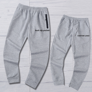 Men's 100% Cotton Winter Streetwear Zipper Jogger Set Solid Color Fleece Tracksuit Casual Training <b>Sweatshirt</b> Pants - Product Image 5